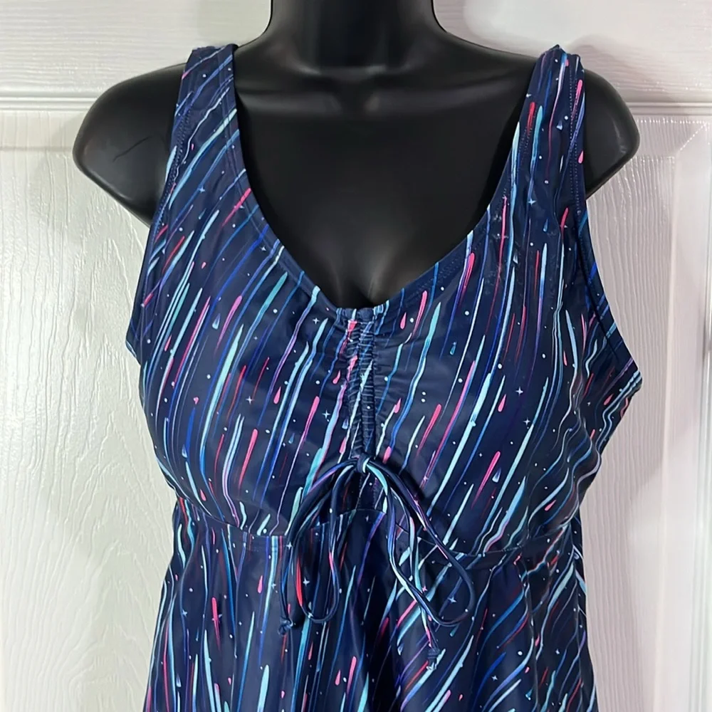 Daci blue two piece swim suit, size 16W, NWT. - Picture 4 of 10